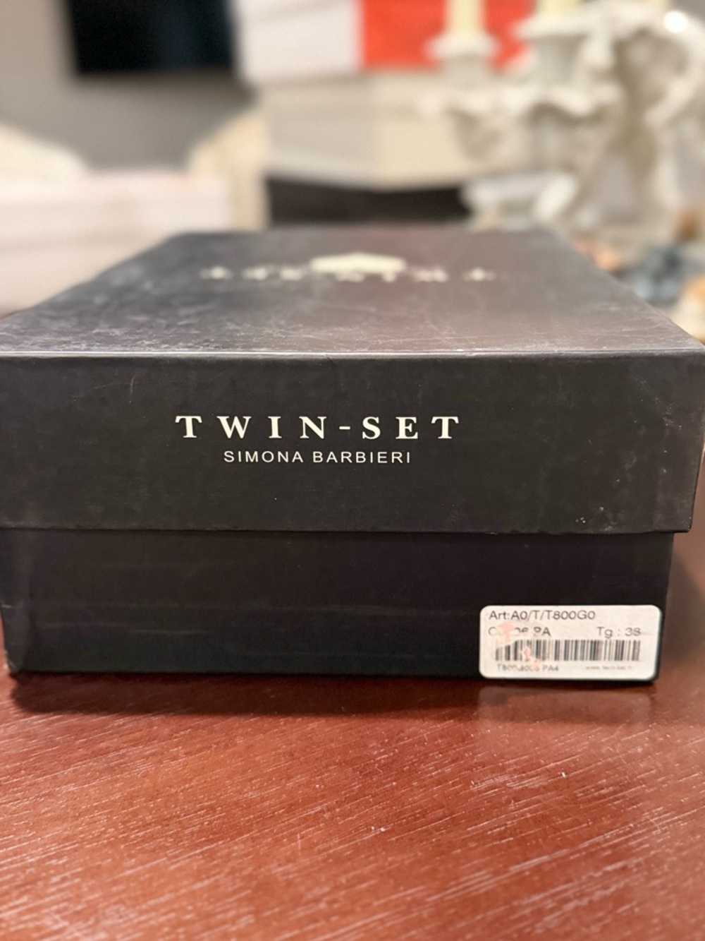 Twin-Set Black Sequin Lace-Up Flat Oxford - Picture 5 of 5